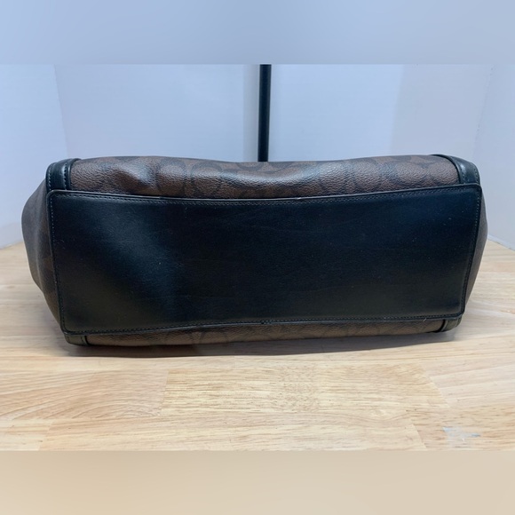 Coach Kristy Signature Brown with Black Trim Shoulder Bag/Tote NWOT - Picture 7 of 13